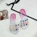 Women's summer slippers: stylish and minimalist indoor/outdoor slides, matching family sandals, single-strap, trendy, and cute summer sandals