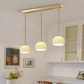 Modern minimalist dining room pendant light - creamy new style  - trending online - perfect for dining tables, bedrooms, studies, and bar counters - glass pendant lamp