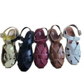 Za2025 korean style woven flat roman sandals women's summer new collection closed-toe back strap ladies sandals