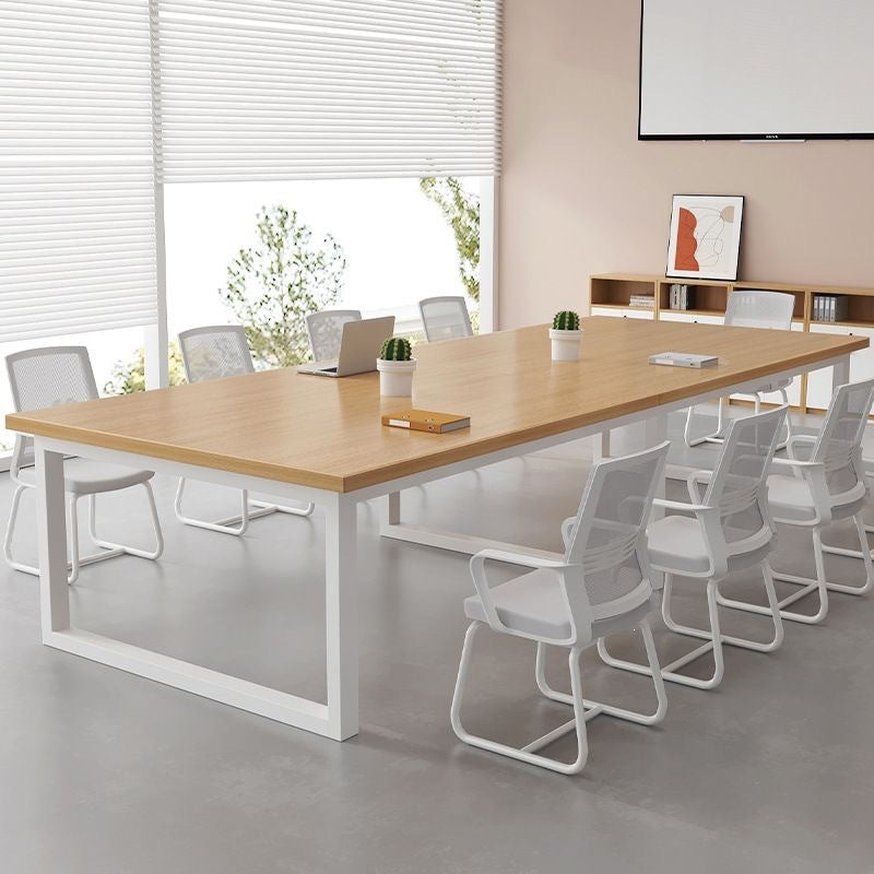 Conference table, rectangular desk, office desk and chair set, minimalist modern rectangular table, workstation, office negotiation table