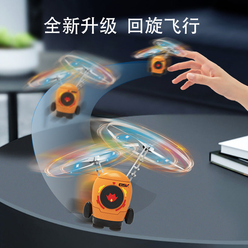 Wholesale steel wire astronaut induction flying toy - gesture-controlled levitating flying doll, light-up robot, kids' toy