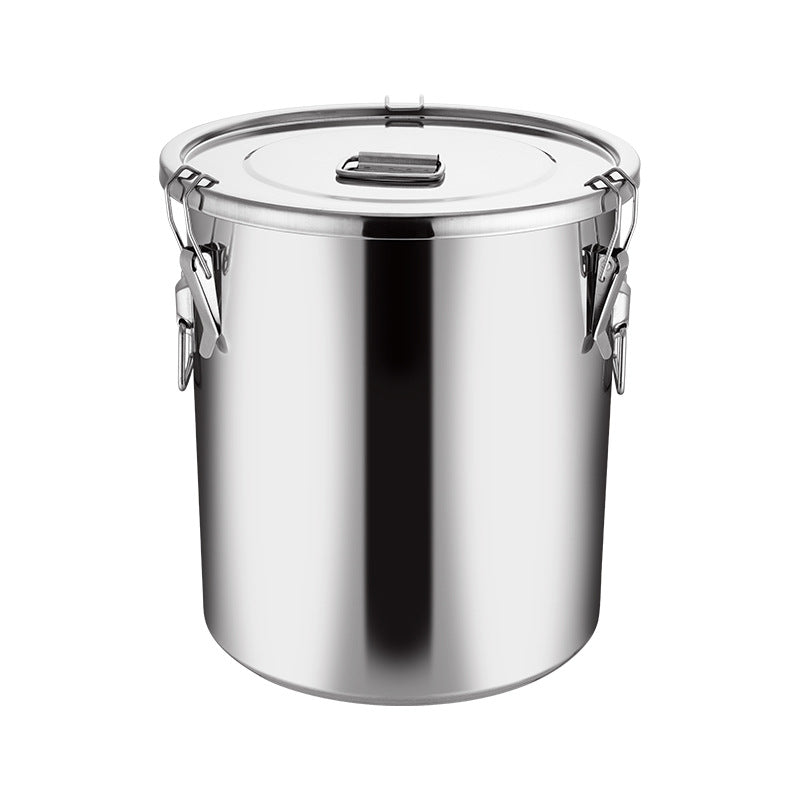 Extra thick sealed barrel 201 stainless steel rice barrel insect-proof and moisture-proof rice barrel for home rice storage barrel soup barrel flour barrel oil tank