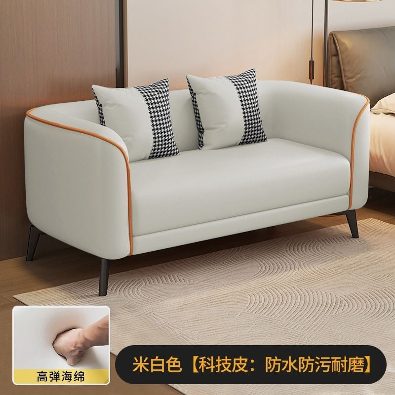 Sofa small apartment rental house living room casual modern apartment durable cat scratch leather sofa double three-person small sofa