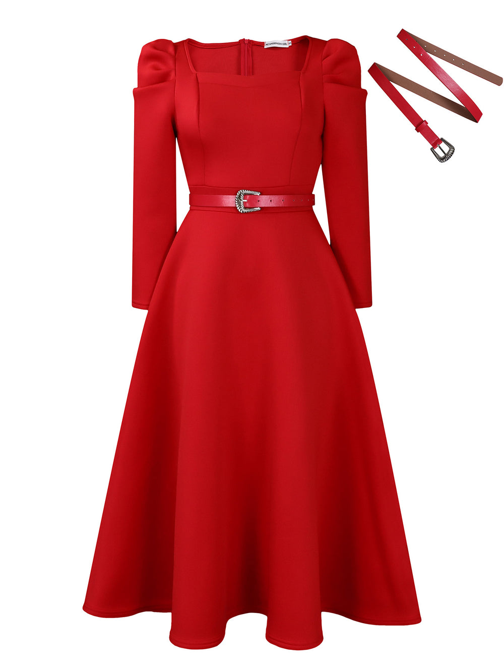 D467  cross-border women's winter new fashion puff sleeve plus size banquet party dress foreign trade dress
