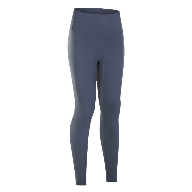 Dianqian new arrival nude fitness pants women's no embarrassing line high waist sports hip lifting stretch yoga pants d19108-2