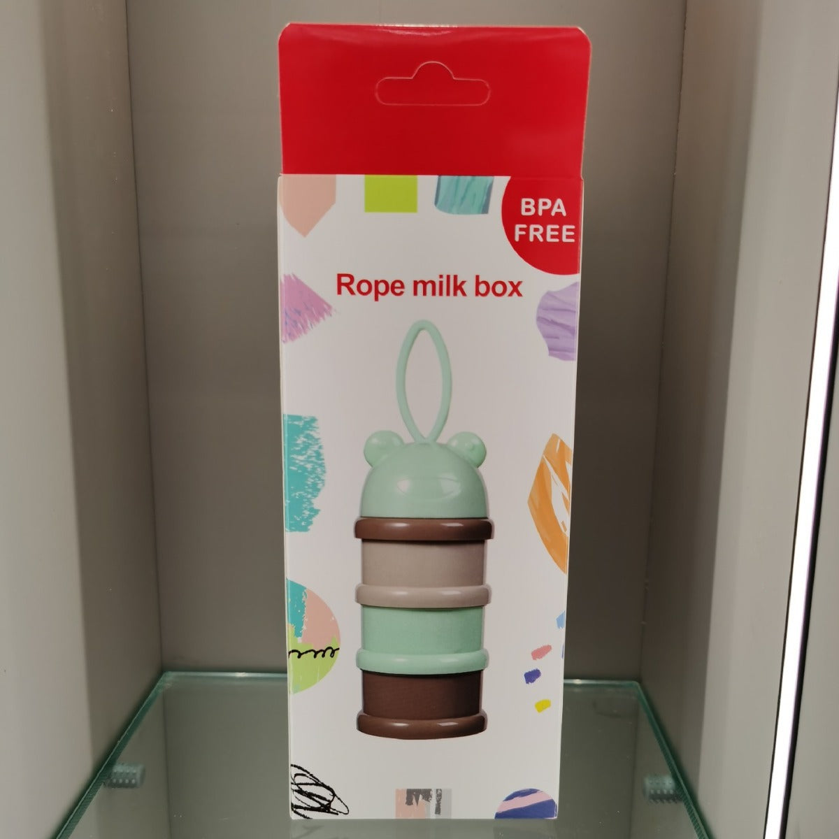 English Boxed Baby Milk Powder Box Independent Layered Milk Powder Grid Children's Portable Milk Powder Box Three-layer Sealed Milk Powder Box