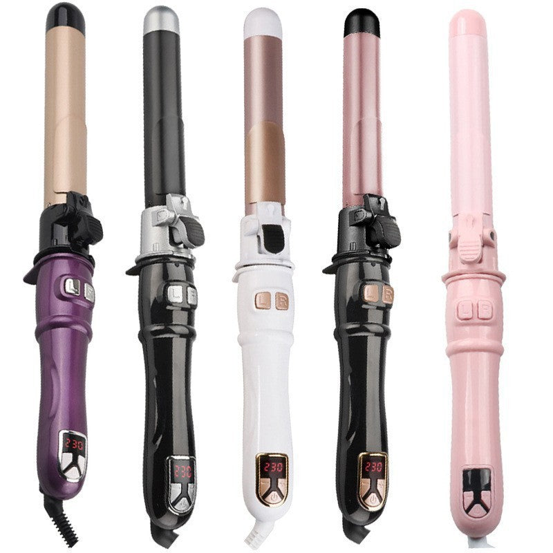 Cross-border multi-function curling iron, automatic curling hair, large wave curling hairdresser, clipper, ceramic rotating electric curling iron.