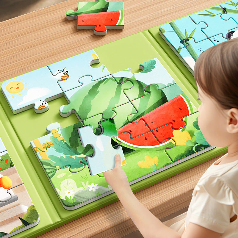 Children's educational magnetic puzzle, ages 3-6, toddler magnetic tiles, magnetic baby blocks, girls' building blocks, boys' toys, ages 4