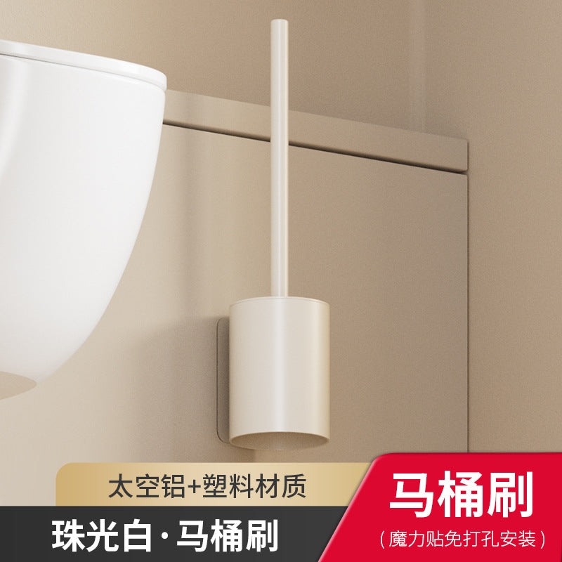 White bathroom triangular rack, no punching on the toilet wall, toilet corner basket storage, bathroom pendant set