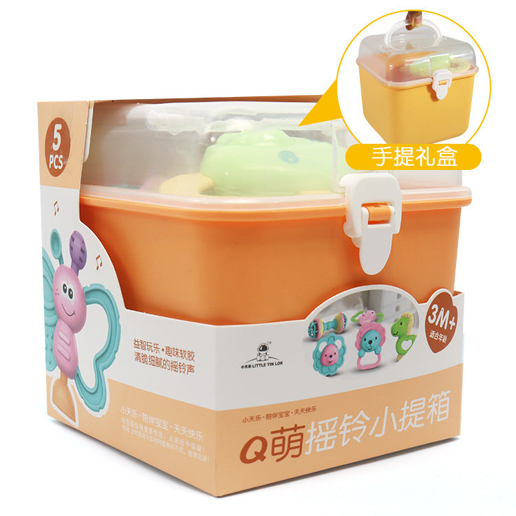 Baby Toys 3-6-12 Months Educational Storage Box Hand Rattle Newborn Toddler Toothpaste Baby 0-1 Years Old Toothpaste