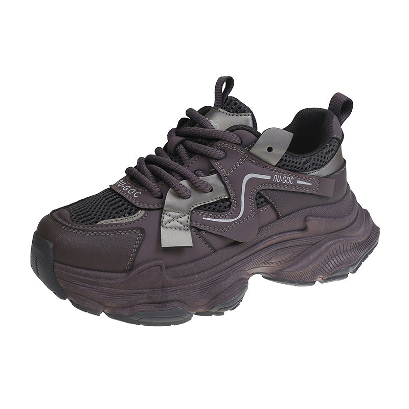 Thick sole dad shoes women's ins trend 2026 spring autumnew arrivalfashioneasiest for match mesh breathable sports casual shoes for women