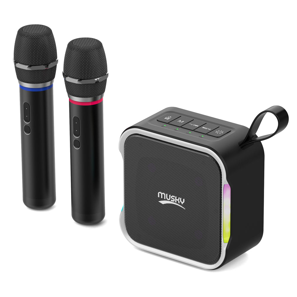 Dy53 bluetooth speaker - portable all-in-one system for outdoor square dancing, home karaoke, and wireless microphone use