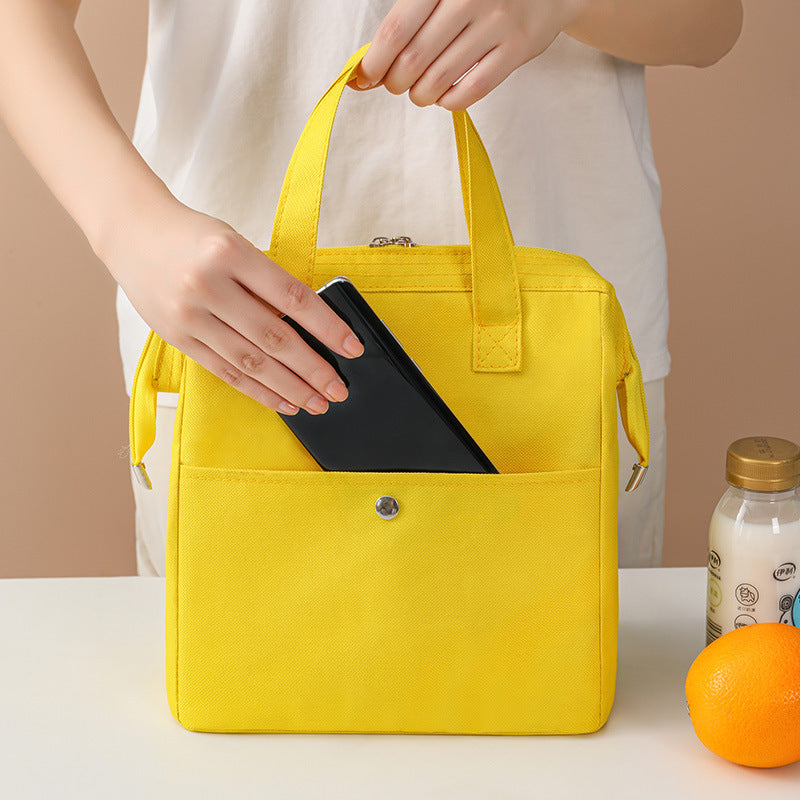 Oxford cloth bento bag, new student portable lunch bag, bring rice bag to work, large capacity thickened thermal insulation lunch box bag