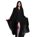 e-commerce black beaded robe african plus size women's hooded two capsules button bat sleeve dress