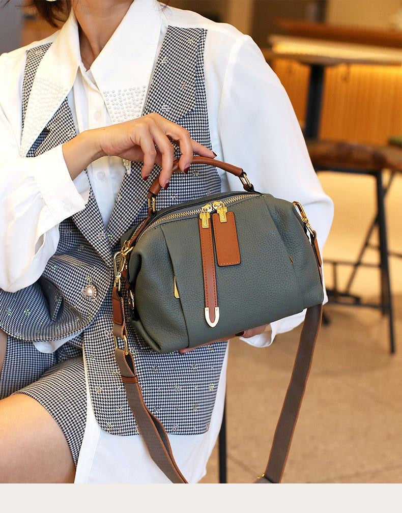 Genuine leather women's bag classy sense 2025best sellingfashionretro shoulder bag togo first layer cowhide satchel crossbody bag