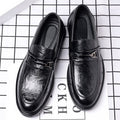 Leather shoes men's business formal wear casualmen live broadcast springnew arrival british work cross-border large size slip-on leather shoes
