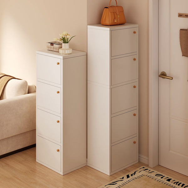 Shoe cabinet narrow and high vertical household door large-capacity storage cabinet integrated against the wall 2025 new entrance entrance shoe rack