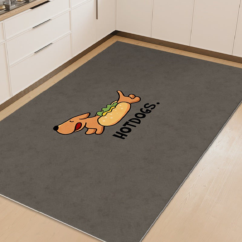 Kitchen floor mat non-slip oil-proof wipeable no-wash carpet foot pad waterproof pvc wipeable stain-resistant whole floor for home
