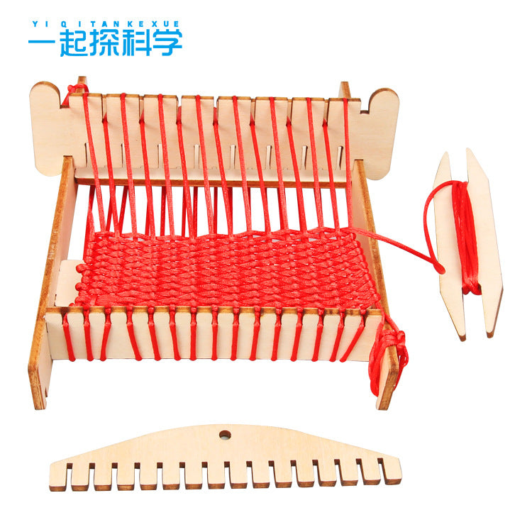 Loom DIY technology small production children and students assemble wooden handmade learning tools scientific experiment material package