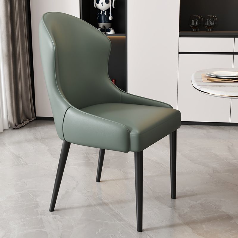 Dining chair - modern minimalist home restaurant chair, comfortable backrest, iron art dining table chair, nordic light luxury hotel chair
