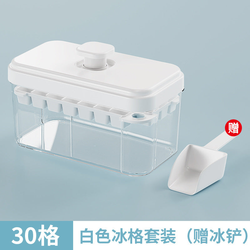 Frozen ice cube mold Household pressing food-grade ice-making artifact with lid Homemade ice grid ice box Refrigerator ice box