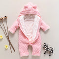 Baby knitting one-piece hoodie spring & fallnewborn clothing male and female baby sweater cute heattech romper 03