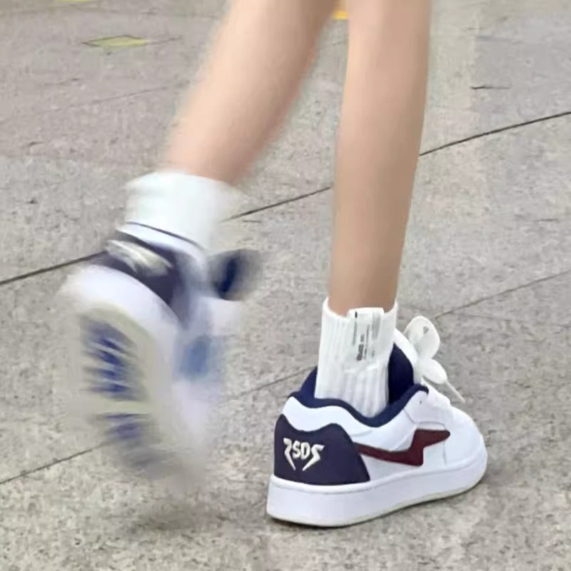 Campus style high-looking white and blue mandarin duck lightning sneakers women's american bread shoes insretrocasualeasiest for match shoes