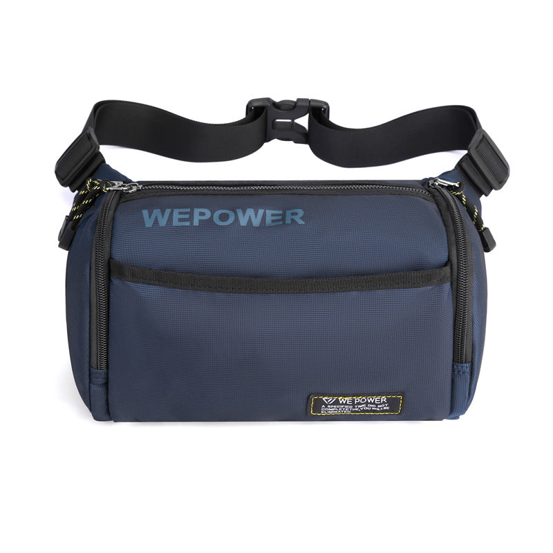 Cross-border new trendy men's breast bag large-capacity shoulder bag anti-splashing messenger bag casual outdoor sports fanny pack