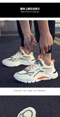 2025 new spring men's fashion sneakers: breathable mesh, athletic, casual, running, dad shoes, trendy, versatile, and instagram-worthy