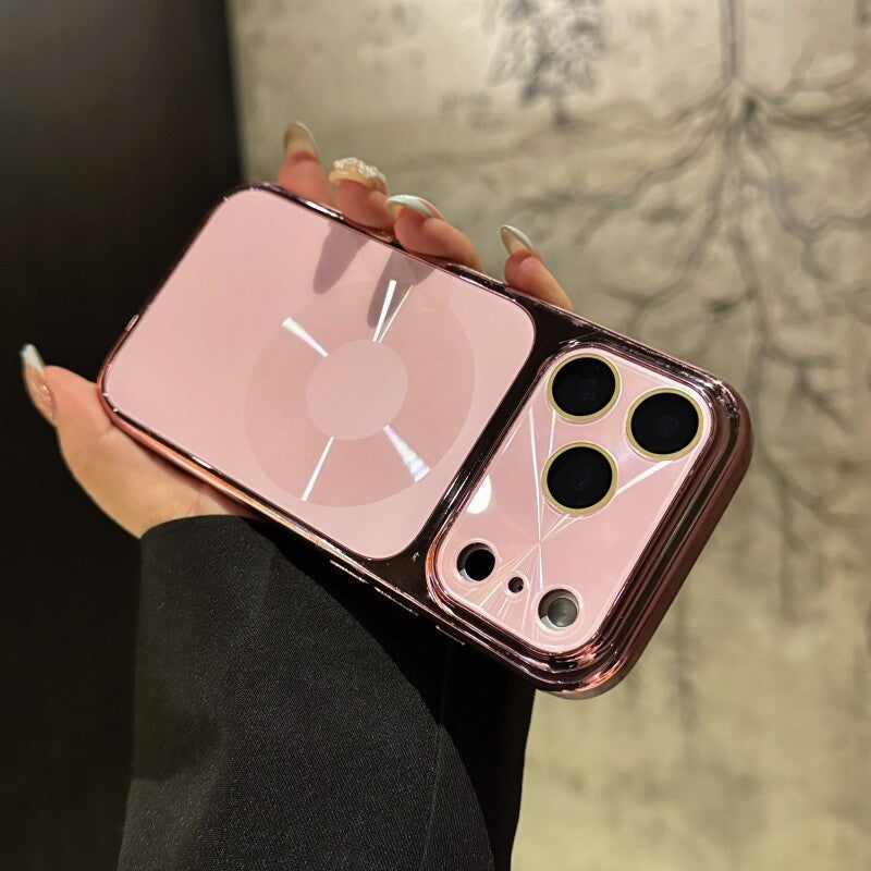 New star ring magnetic iphone 17 pro case with lens protector - iphone 16 instant aurora effect, large view window