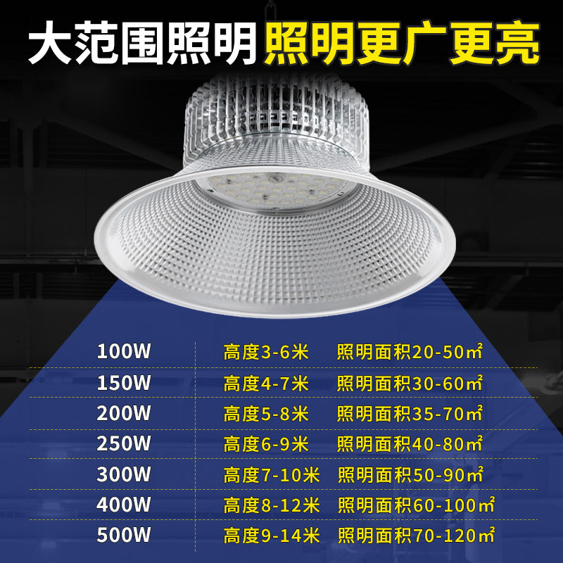 LED High Bay Light High Power Fin 100w200w Factory Workshop Warehouse Factory Industrial Lighting Chandelier