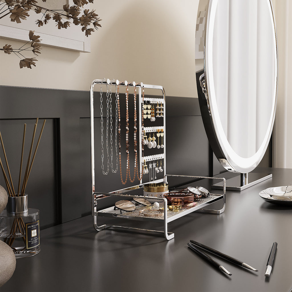 Cross-border jewelry display stand, jewelry storage rack, necklace, bracelet rack, wrought iron ring tray, earrings, earrings, hanger.