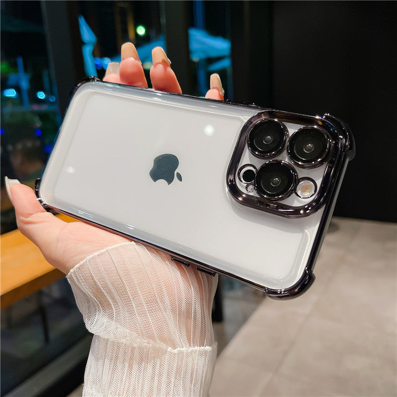 All-inclusive lens film four-corner airbag apple 17 mobile phone case suitable for iphone14 anti-fall 13promax protective cover