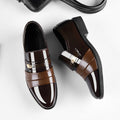 New men's business casual leather shoes, plus size available, wedding shoes, pointed toe slip-on casual shoes, dropshipping available