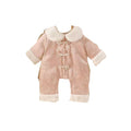 Fall and winter chinoiserieoutwear jumpsuit baby fleece-lined baby khakioutwear lady heattech newborn one-year-old dress
