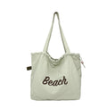 2026 spring korean style cute shoulder bag women's letter print canvas tote bag large capacity trendy casual