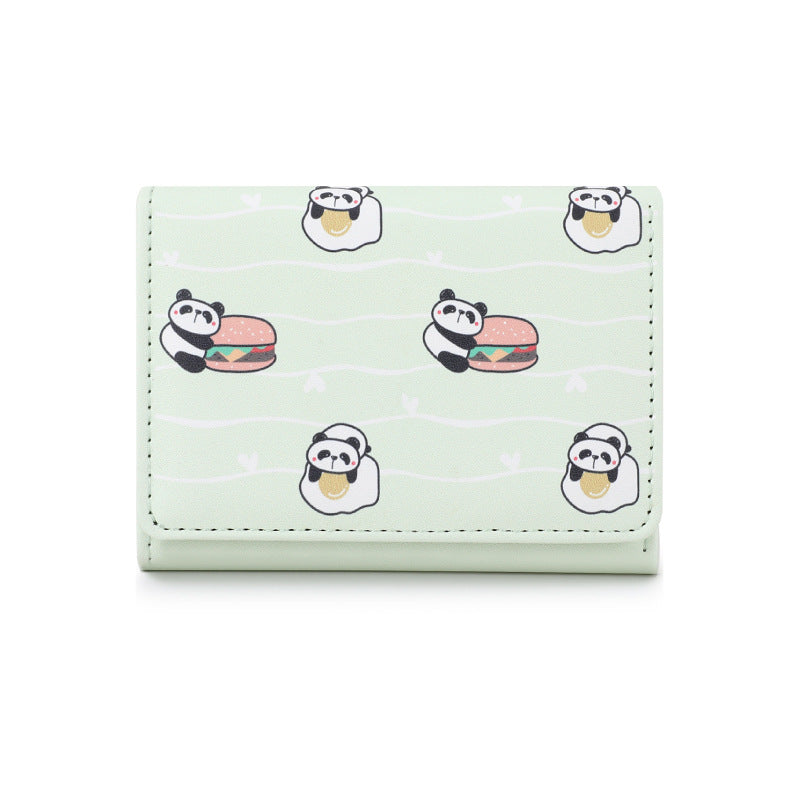 New  versatile cute panda girl small change purse, primary and secondary school student campus card holder wholesale ID card