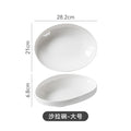 Scandinaviancasual style pure white ceramic salad bowl for home cold dish western food plate hotel business ceramic dessert pasta bowl