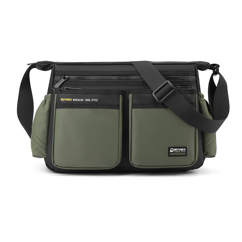Cross-border new men's messenger bag outdoor sports shoulder bag large-capacity travel bag Oxford cloth men's bag messenger bag
