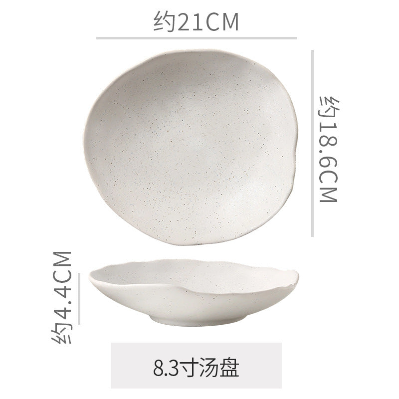 Vintage chic dinnerware set - restaurant, hotel, and home use - unique shaped dessert plates, pastry bowls, and rice bowls - wholesale