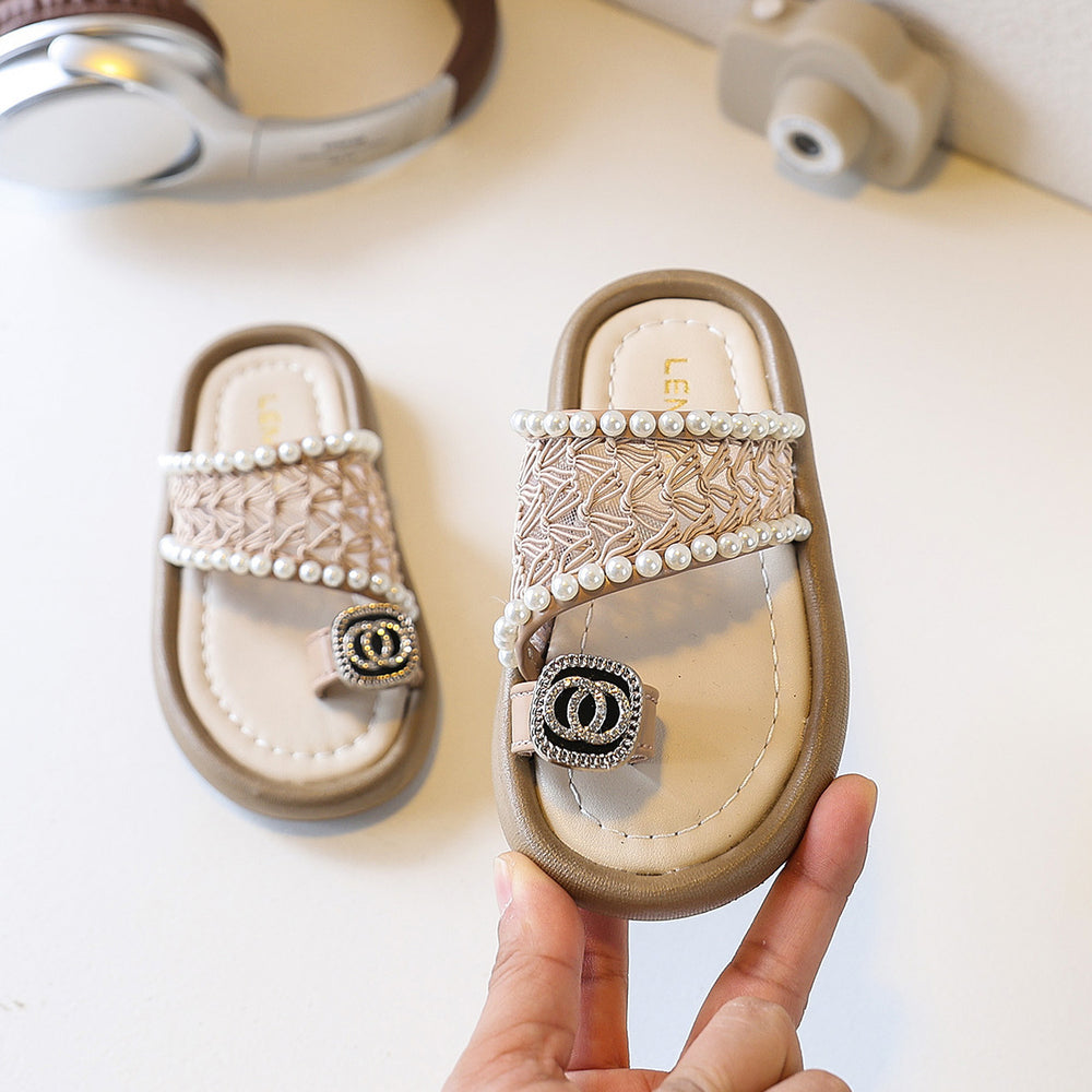 Ready-to-ship boys' soft cork fashion sandals, kids' sandals, flip-flops, flat closed-toe slides, slip-on mules