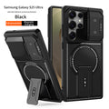 compatible samsung s25 ultra armor case with magnetic stand, s26 lens protection, full coverage, and drop-proof design (a07)
