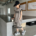 Boys' sleeveless summer outfit  new kids' summer vest basketball tracksuit summer style big kids' boys' clothing