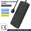 110v power strip extension cord with overload protection, usb charging outlet, us/canada/mexico standard, pd socket, taiwan version