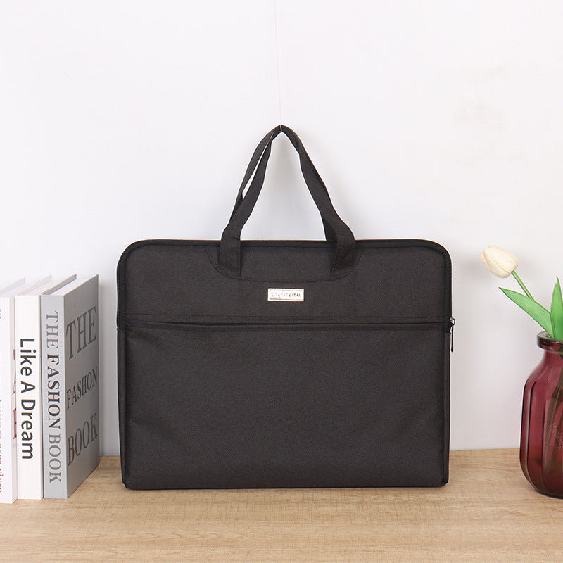 Oxford cloth handheld document bag a4 briefcase pilot handheld briefcase thickened waterproof conference bag information bag
