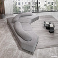 Italian rock fabric sofa - irregular modular sofa set for large villas and apartments - custom shaped sectional for high-rise living spaces