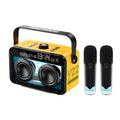 Y22 wireless bluetooth karaoke speaker with microphone - all-in-one mini home ktv, dual-mic bluetooth speaker, portable outdoor speaker