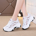 2026 new summer lightweight mesh chunky sneakers women's height increasing athletic shoes versatile casual platform white mesh shoes