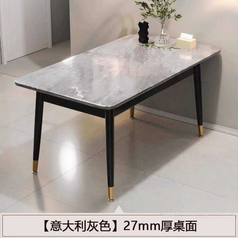 Rock slab dining table and chair combination dining table for home small apartmentaccessible luxury living room dining table rectangular modern marble casual