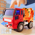 Kids' realistic inertia-powered construction vehicle model toys - excavator, dump truck, mixer truck, crane - perfect gift for boys